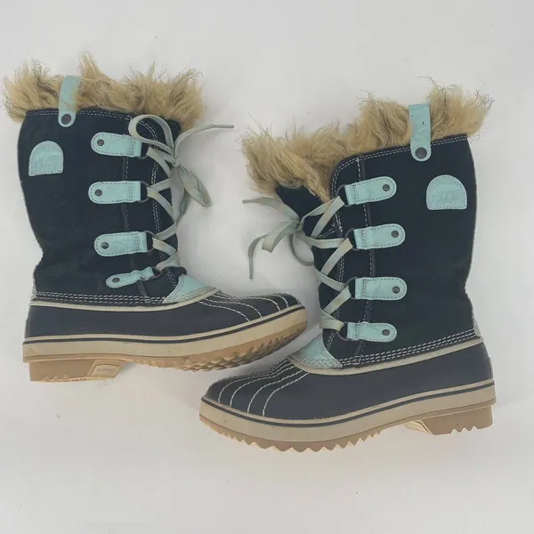 Sorel Tofino II Black Turquoise Waterproof Snow Boots Womens US 5 EU 36 - Image 5