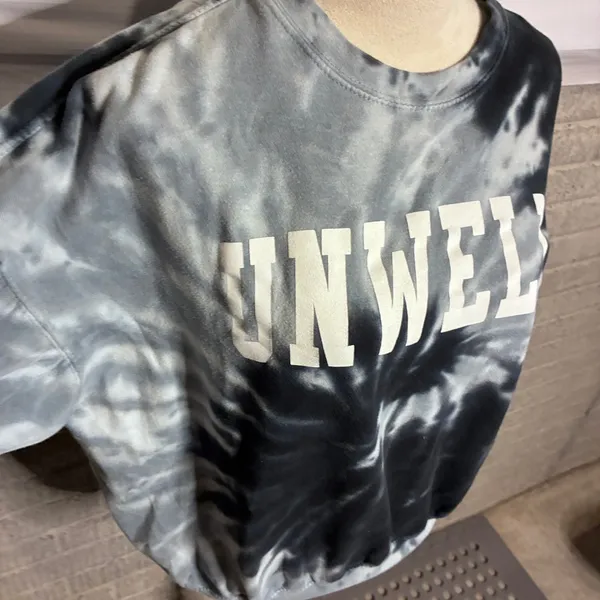 Barstool Sports Call Her Daddy Unwell Tie Dye Sweatshirt Colortone Black Grey M - Image 2