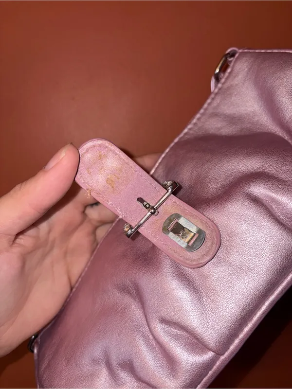 Pink Y2K Shoulder Bag with Studded Buckle - Image 6