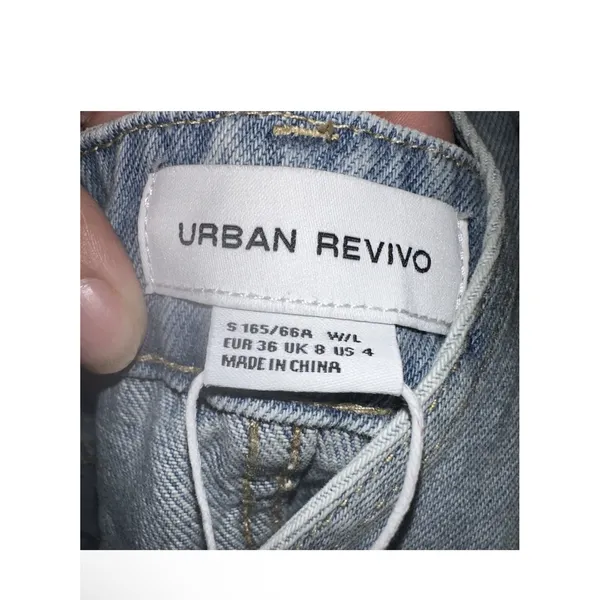 NEW Urban Revivo Bib Overalls Women Sz S Blue Denim Adjustable Strap Y2K 90s - Image 4