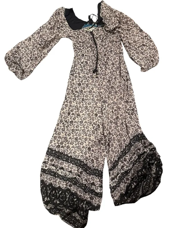 Free People Forever Timeless Soulmate Cut Out Boho Brown Jumpsuit S - Image 6