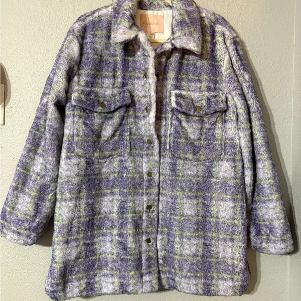 Anthropologie Donna Plaid Shirt Jacket - Image 4