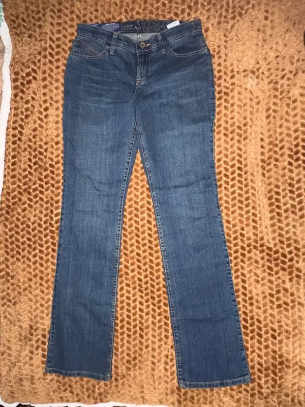 NWT New Wrangler Q-Baby Riding Jeans Mid-Rise Bootcut 7/8 X 36 Dark Wash - Image 2