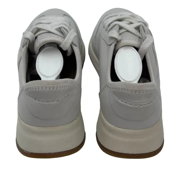 Clarks Women's Size 7 1/2 M DashLite Lo Leather Trainers‎ Sneakers Shoes Ivory - Image 4