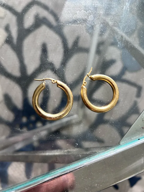Gold Hoop Earrings - Image 2
