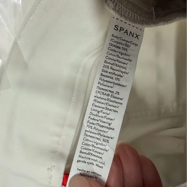 NWT‎ Spanx 1X Stretch Twill Cropped Pant Wide Leg Bright White Pull-On Casual - Image 5