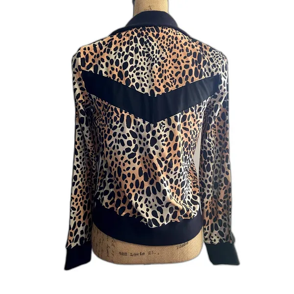 NWT Buddy Love Vonn Leopard Print Track Jacket Mob Wife Athleisure Size‎ Small - Image 4