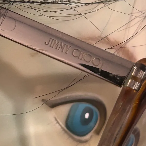 Jimmy Choo Brown Cat-Eye Glasses - Image 3