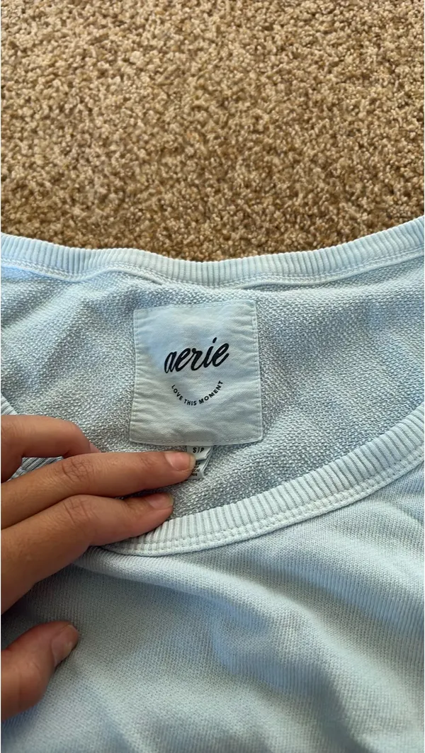 Aerie Sweatshirt Oversized Light Blue - Image 3