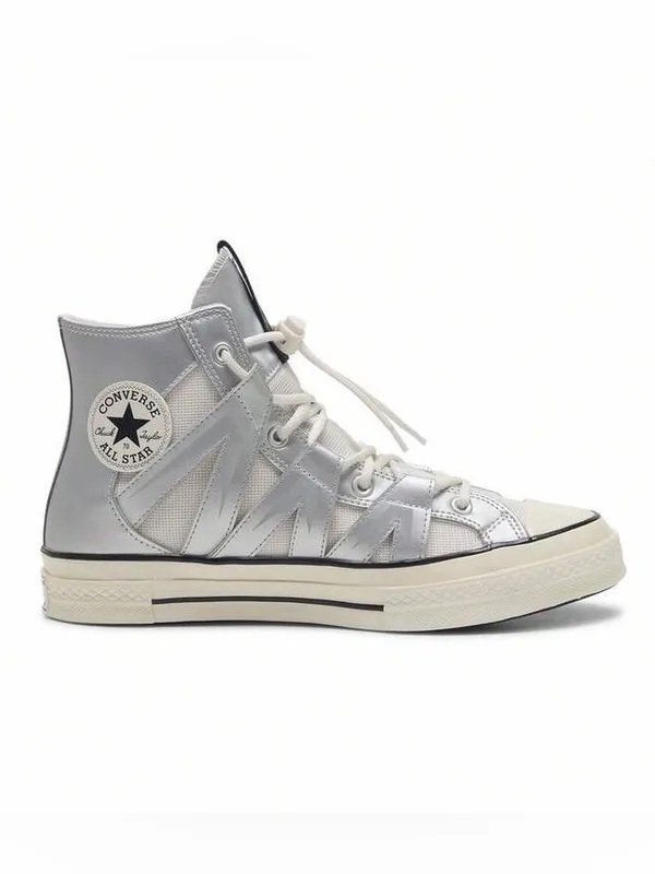 NEW Converse Chuck 70 Mesh High Womens Size 7 Dull Silver Sneakers Shoes A15187C - Image 2