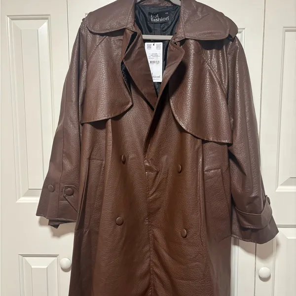 Chocolate Brown Trench Coat - Image 10
