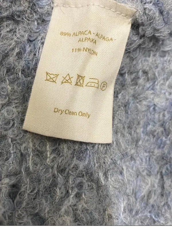 Free People Oversized Gray Cowl Neck Turtleneck wool alpaca Tunic Sweater m/l - Image 7