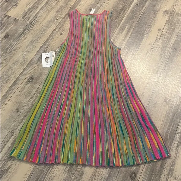 Anthropologie Daily Practice Cheap Shot Multicolor Rainbow Sweater Dress SMALL - Image 12