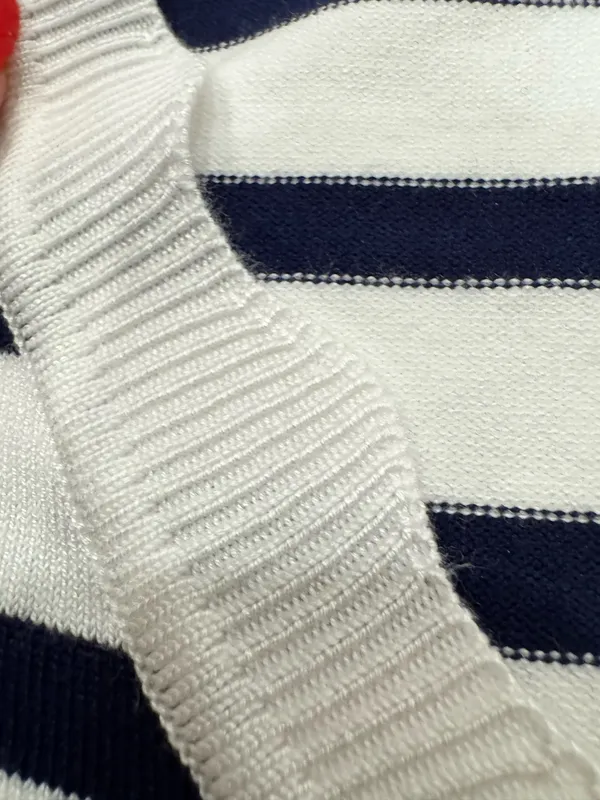 Boutique Navy and White Sweater - Image 2