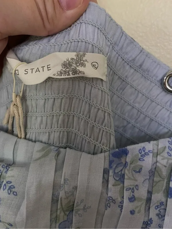 NEW Altar’d State Blue Floral Strapless Maxi Dress Size XL NWT - Image 9