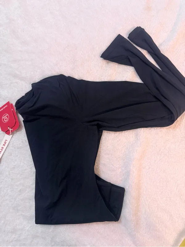Classic Black Long-Sleeve Boatneck Bodysuit - Image 3