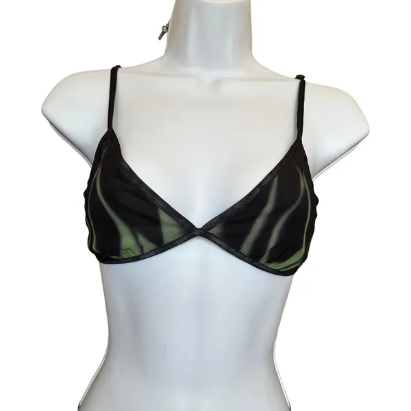 Superdown Black Flames Bralette Top SMALL Coachella Festival NEW - Image 4