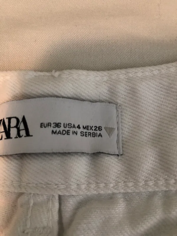 Zara White Denim Jeans - Image 4