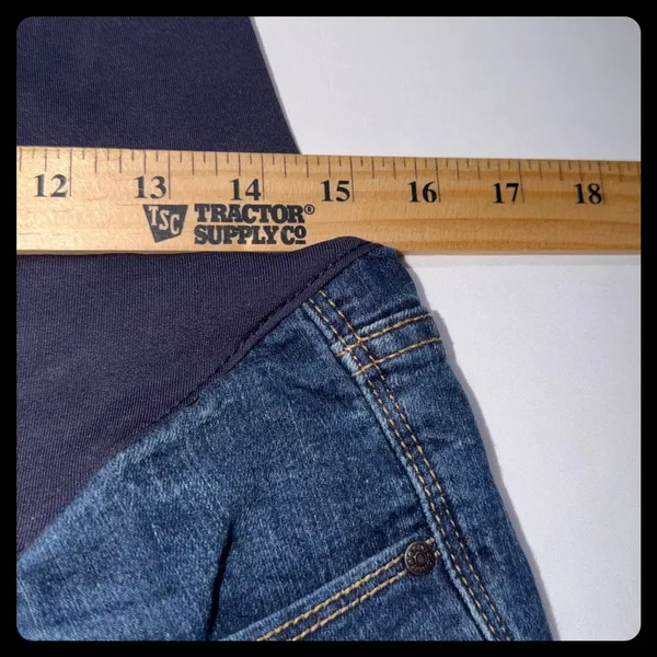 Old Navy Maternity Skinny Jeans‎ Women 10 Blue Smooth Panel Denim - Image 4