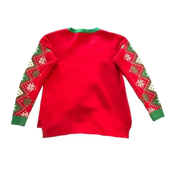 Isela Multicolor Llama Pullover Ugly Christmas Sweater Womens Size Large‎ - Image 8