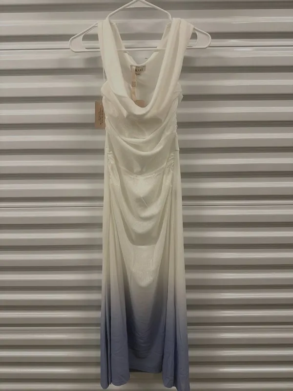 Sau Lee Diana Knit Midi Dress Sky Ombre Womens Size 6 - Image 6