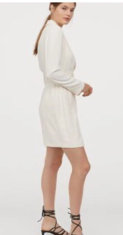 NWT H&M Belted Blazer Jacket Dress Ivory Large - Image 5
