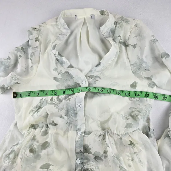 Baltic Born NWOT Lizette Floral Maxi Dress‎ White Dage Print Long Sleeve XS - Image 8
