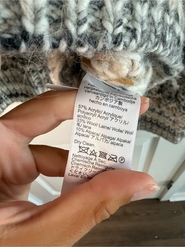 Madewell Chunky Marled Wool Alpaca Sweater Size Small - Image 4