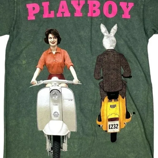 Playboy Vintage Style 1959 Cover Short Sleeve Unisex T Shirt Crew Neck S Green - Image 11