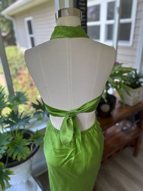 Amanda Uprichard Green Silk Cocktail Dress - Image 5