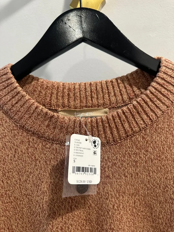 FREE PEOPLE Button Up Sweater Set in Chutney Sand Combo Size Small NWT - Image 4