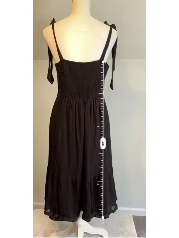 Abercrombie & Fitch Black Midi Dress M - Image 5