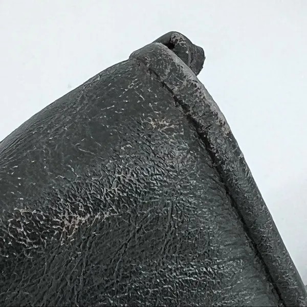 Vintage black leather cross‎ Body purse bag shoulder bag Tooled mid century - Image 12