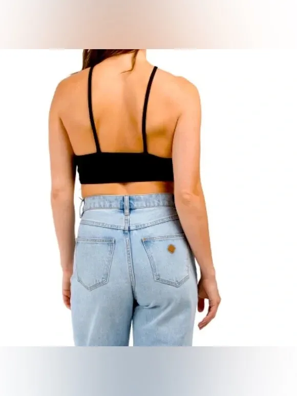NWT Zara Cut Out Halter Bodysuit – Black – M - Image 8