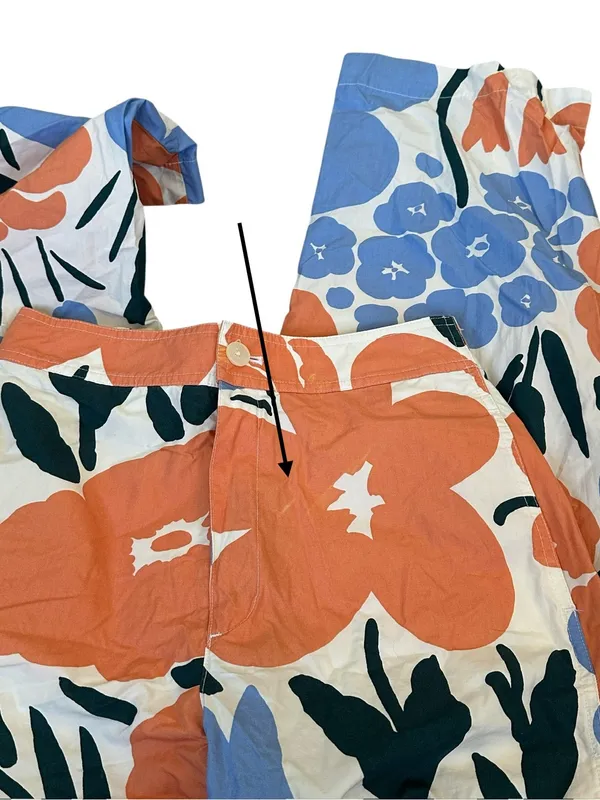 Marimekko x Uniqlo Wide Leg Pants High Waist Retro Abstract Floral Scandi-Chic - Image 9