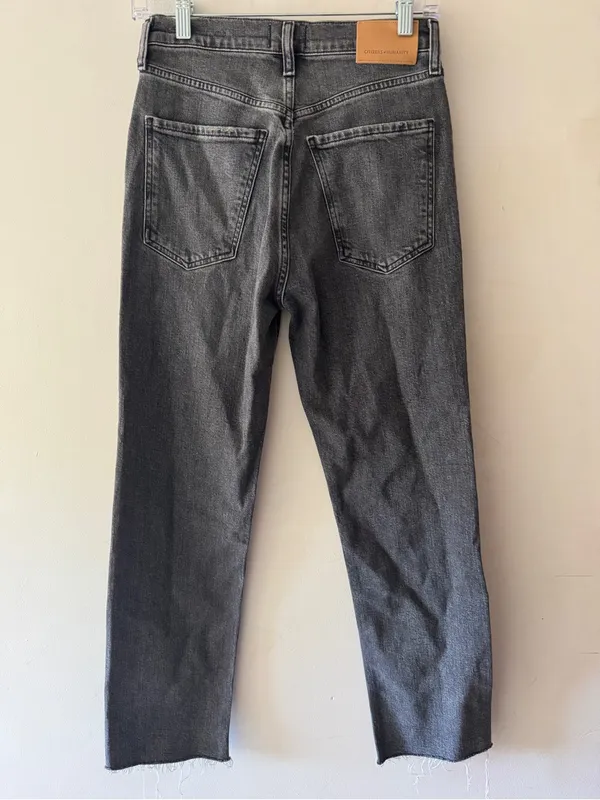 Citizens of Humanity Daphne Crop Jeans Washed Charcoal Gray - Image 7