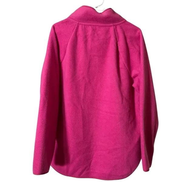 J. Crew Sweatshirt Women Size Large‎ Quilted Sherpa Fleece Snap Pullover Preppy - Image 2