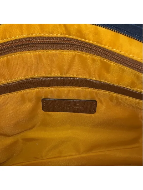Michael Kors Navy Blue & Brown Nylon Polyester Purse Shoulder Bag Handbag - Image 10