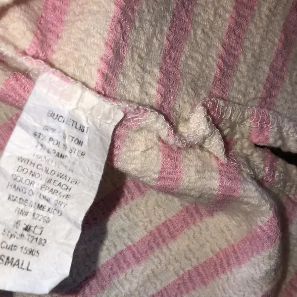 Bucket List pink striped top size medium oversized - Image 5