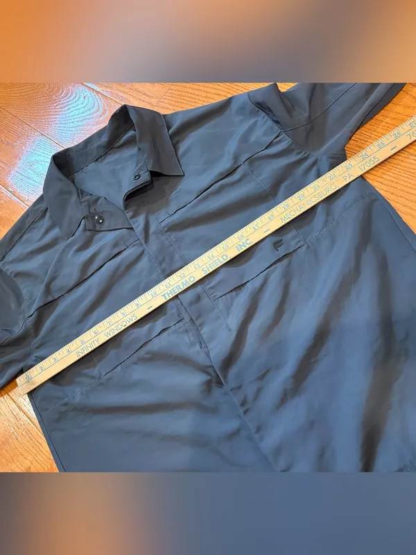 Fabletics Charcoal Gray Snap Front Utility Jacket Size Medium - Image 9