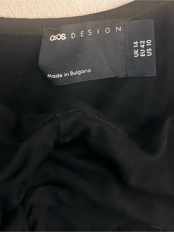Sexy dress Sleeveless Black Ruched Front Midi Dress asos design 10 - Image 4