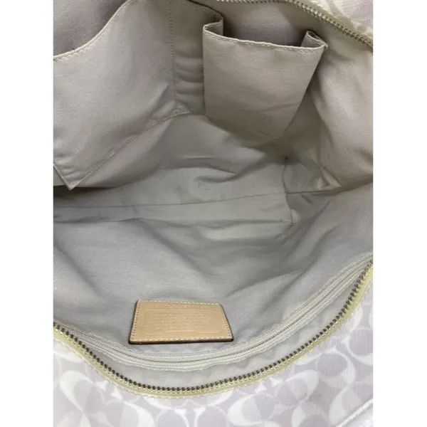 coach w customized w tie sash cream tan tote - Image 10