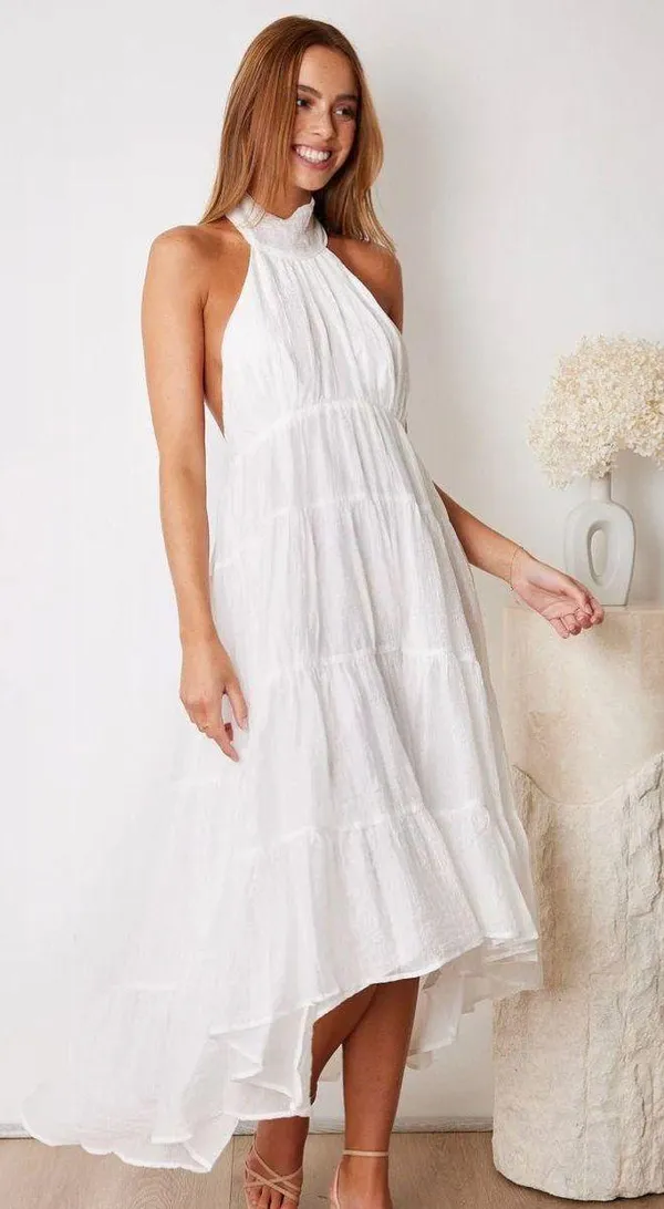 Esther & Co BLUE Toryna Dress - Image 3