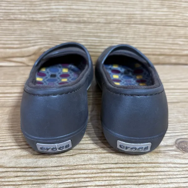 Crocs Shoes Woman 6 Mary‎ Jane Crocband Flats Brown Casual Slip On Comfort 11092 - Image 4