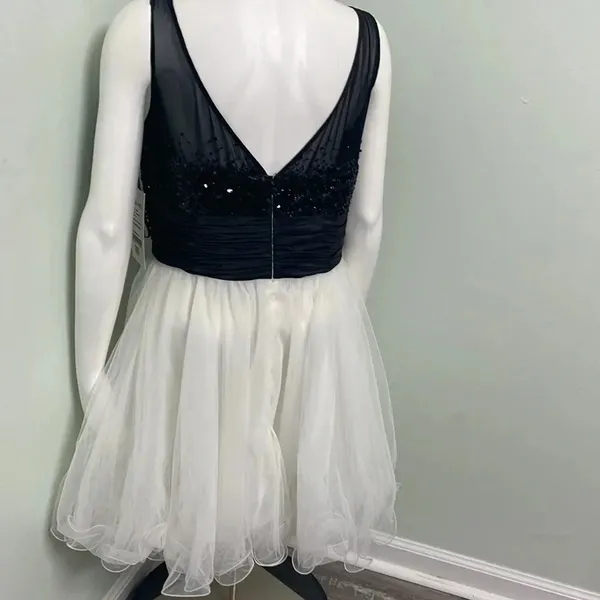 Sherri Hill black & white mini dress size 14 11038 NEW - Image 8