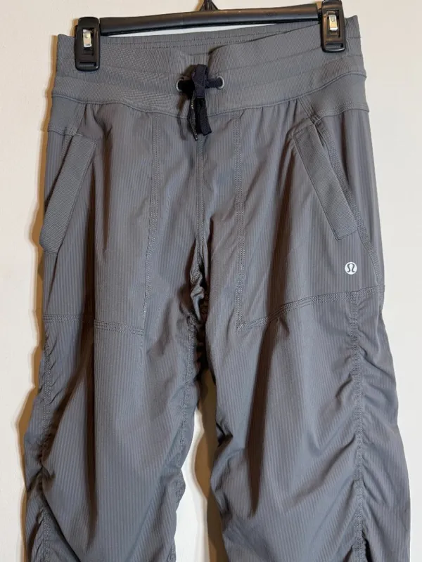 Y2K Lululemon Studio Pant Women's 4 Soot Light Gray Active Athletic Workout Gym - Image 6