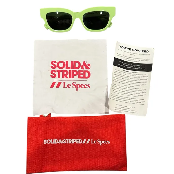 SOLID & STRIPED Wategos Le Specs Lime Sunglasses - Image 2