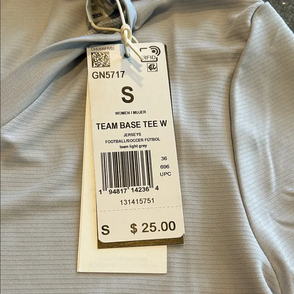 Adidas Women's Long Sleeve Team Base Tee Sz S Grey - Image 2