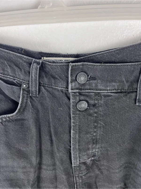 FREE PEOPLE We The Free Black Crossroads Boyfriend Barrel Jeans Size 27 Slouchy - Image 9