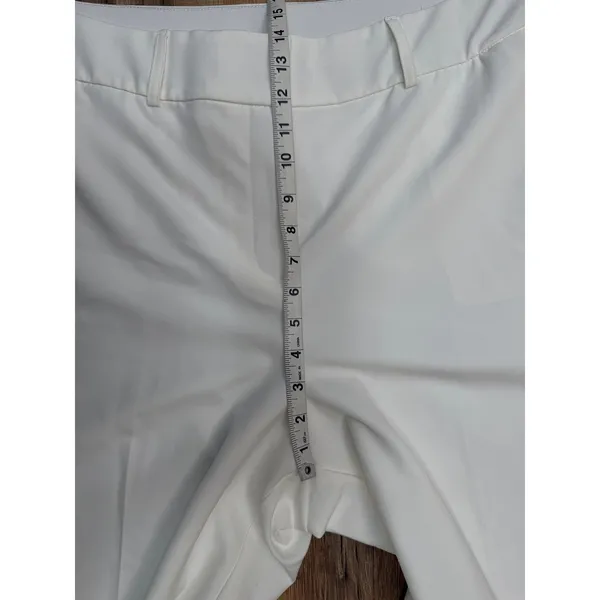 Lane Bryant Size‎ 18 Ivory Wide Leg Cropped Pants Pull On Stretch NWT - Image 9